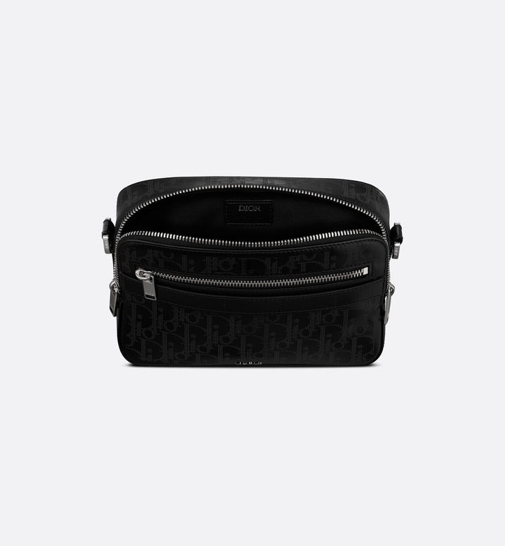 Safari Messenger Bag • Black Dior Oblique Galaxy Leather