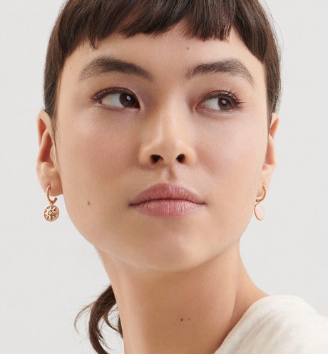 Rose Des Vents Earrings • Pink Gold, Diamonds and Pink Opal