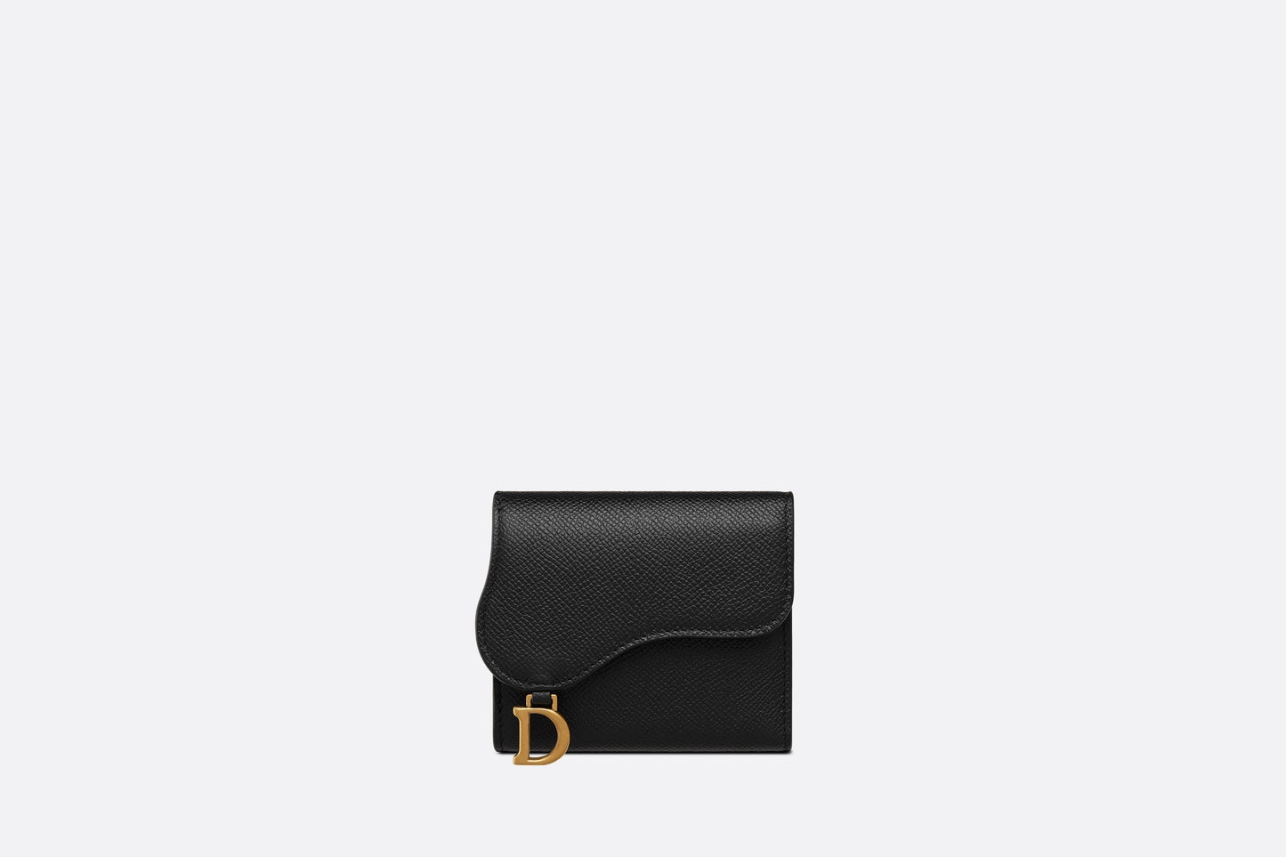 Saddle Lotus Wallet • Black Grained Calfskin