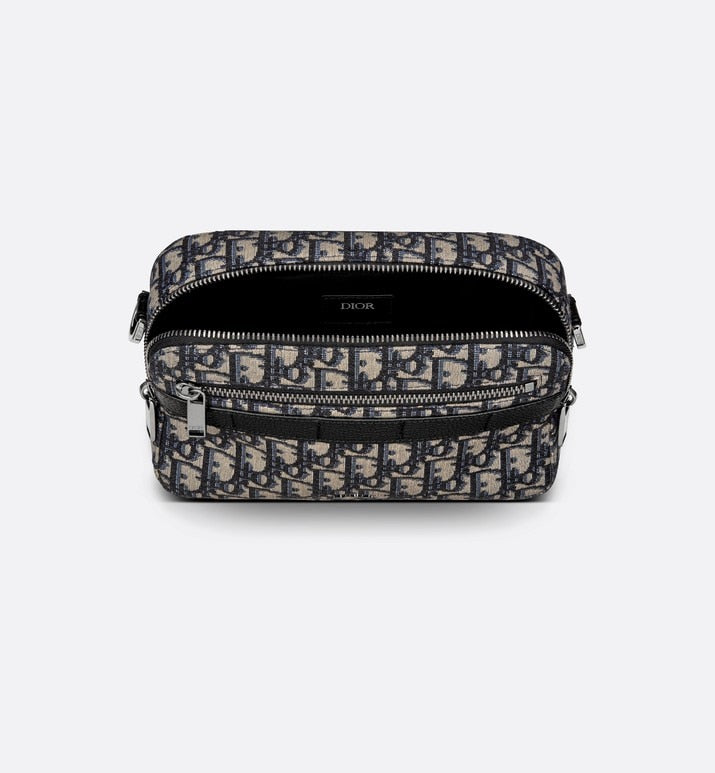 Safari Messenger Bag • Beige and Black Dior Oblique Jacquard