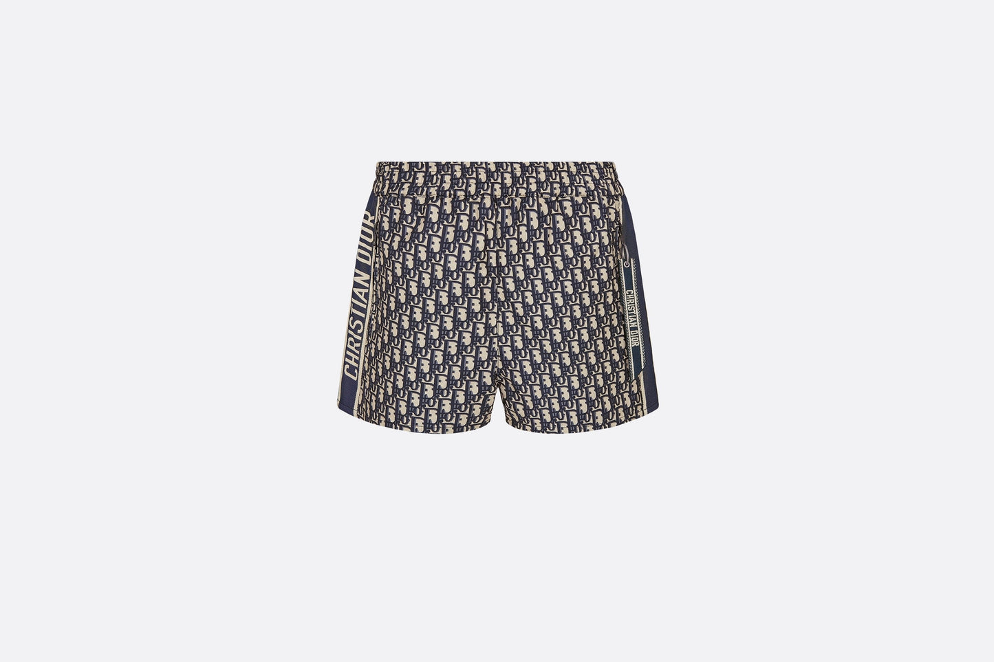 Shorts • Blue Technical Taffeta Jacquard with Dior Oblique Motif