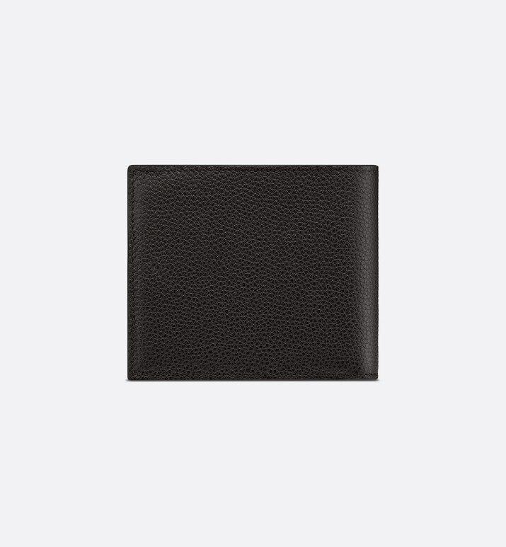 Wallet • Black Grained Calfskin with 'CD Icon' Signature