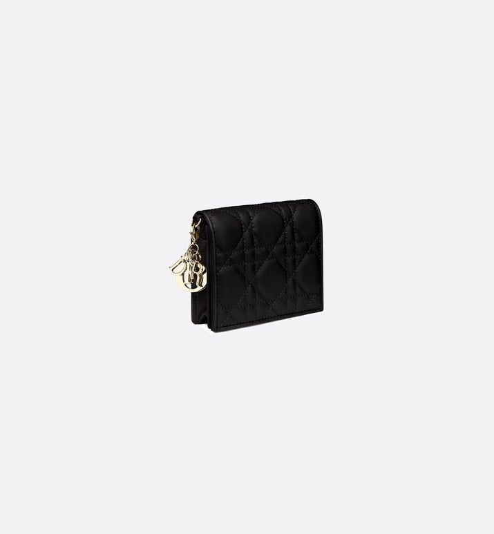 Mini Lady Dior Wallet • Black Cannage Lambskin