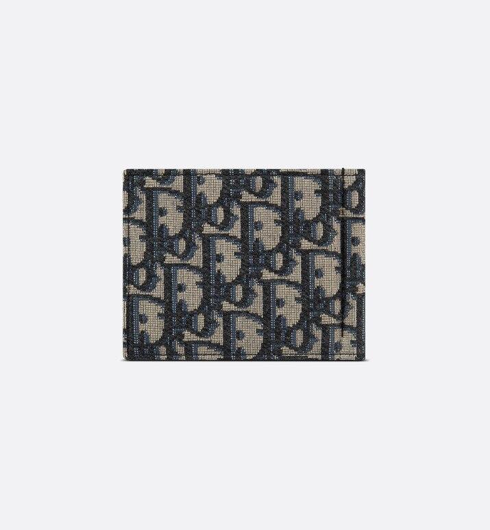 Wallet with Bill Clip • Beige and Black Dior Oblique Jacquard