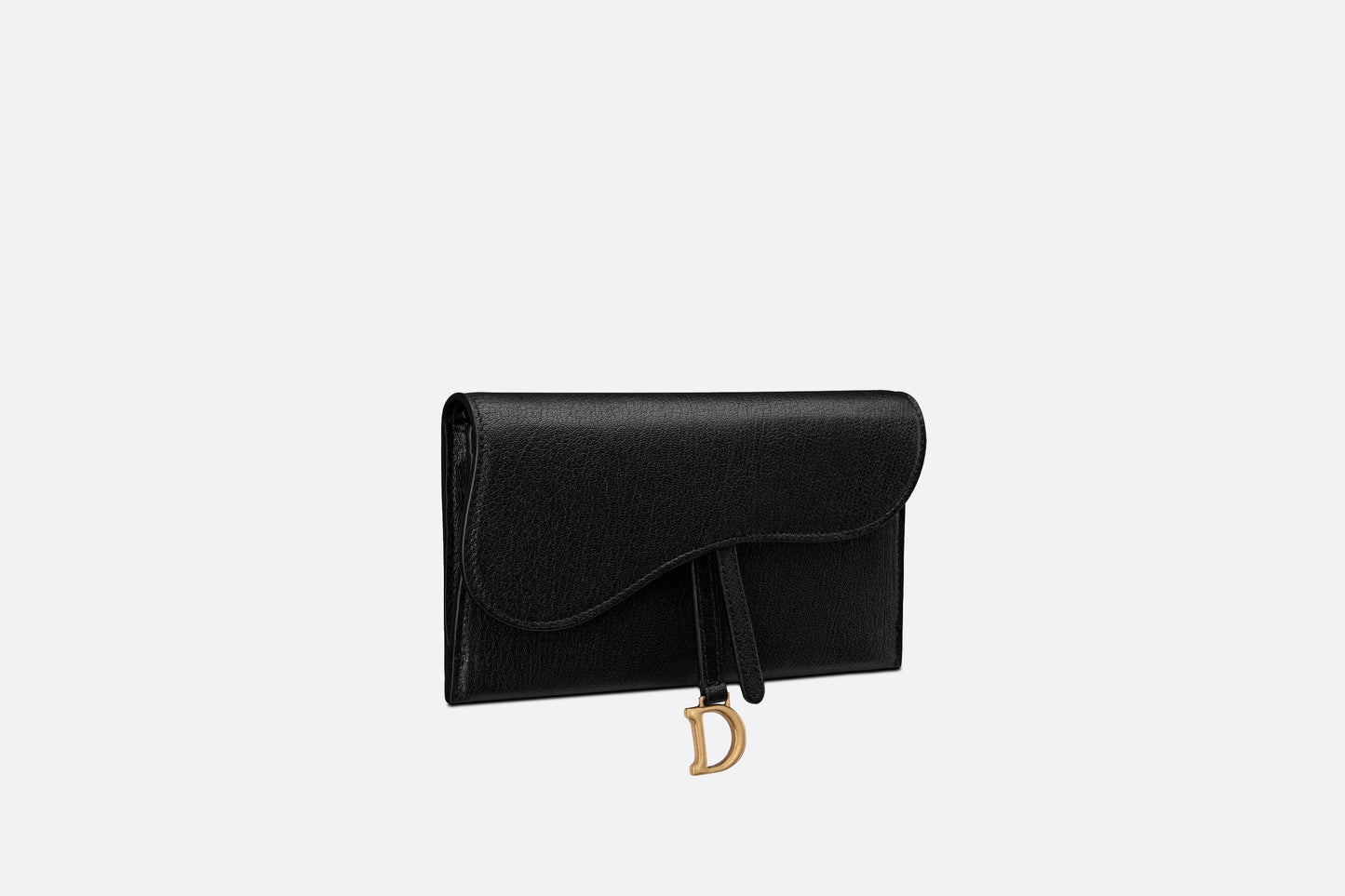 Saddle Wallet • Black Goatskin