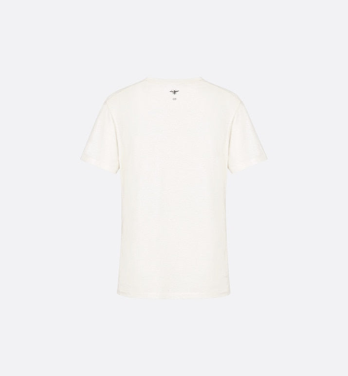 'WE SHOULD ALL BE FEMINISTS' T-Shirt • White Cotton Jersey and Linen