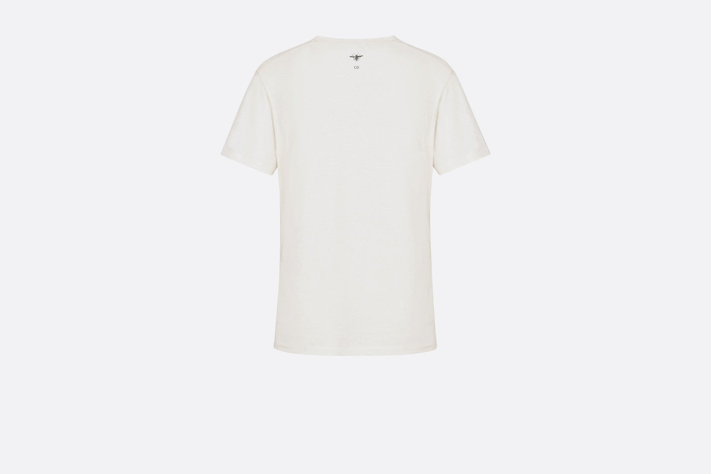'J'ADIOR 8' T-Shirt • White Cotton Jersey and Linen