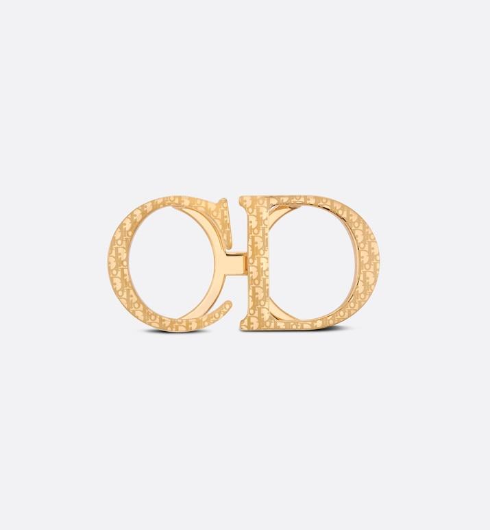 'CD' Belt Buckle • Dior Oblique Gold-Finish Brass, 35 MM