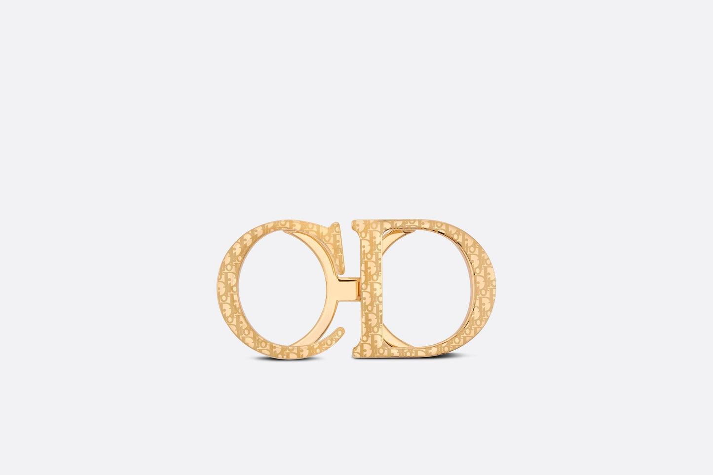 'CD' Belt Buckle • Dior Oblique Gold-Finish Brass, 35 MM