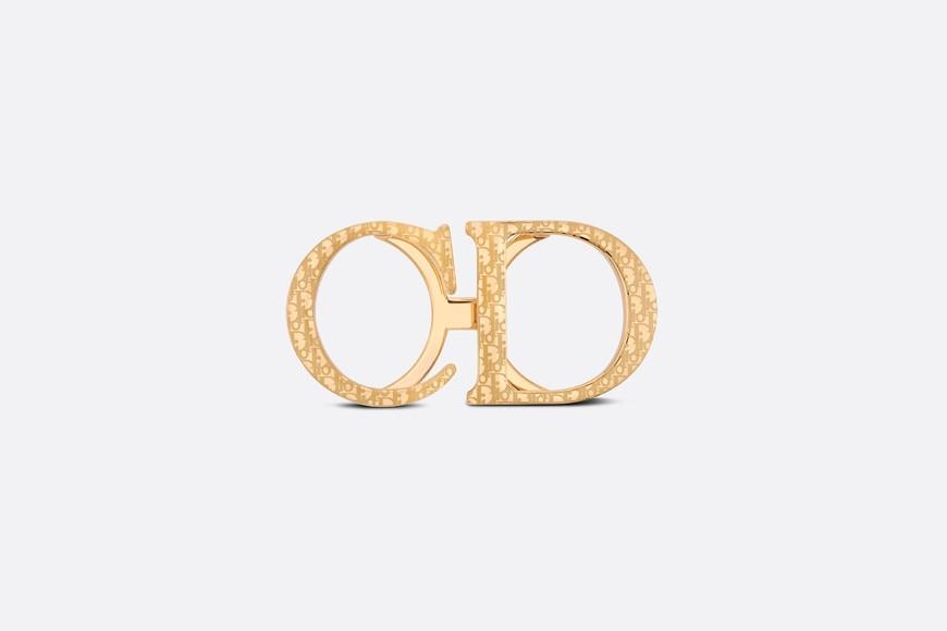 'CD' Belt Buckle • Dior Oblique Gold-Finish Brass, 35 MM
