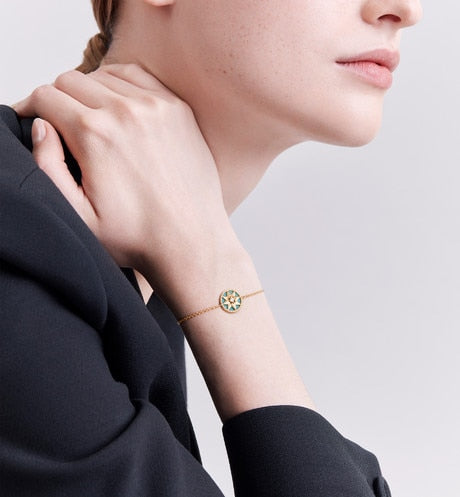 Rose Des Vents Bracelet • Yellow Gold, Diamond and Turquoise