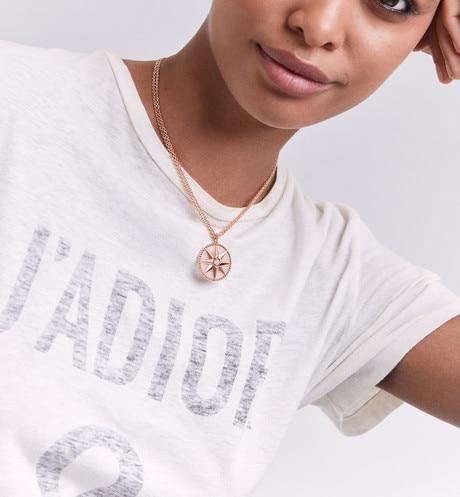 Large Rose Des Vents Medallion • Pink Gold, Diamond and Pink Opal