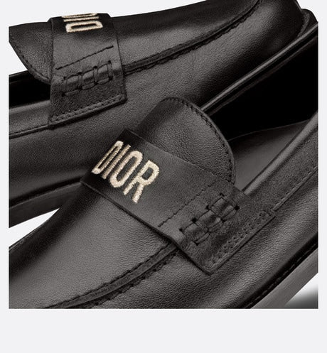 Kid's Loafer • Black Calfskin