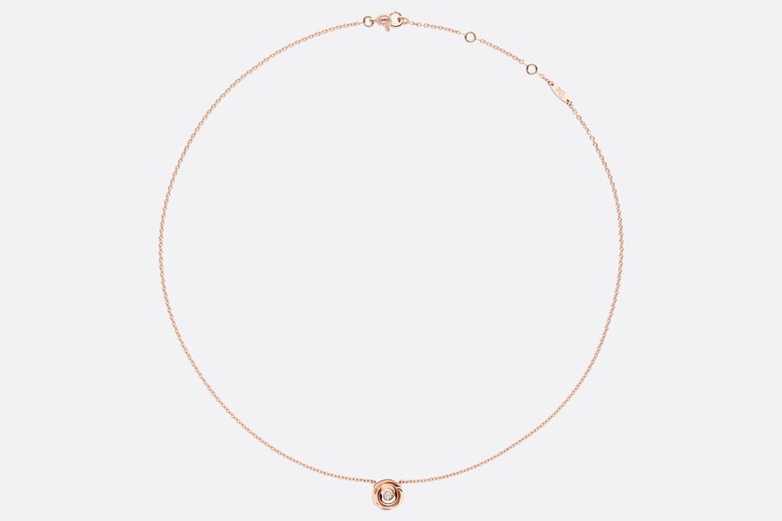 Small Rose Dior Couture Necklace • Pink Gold and Diamonds
