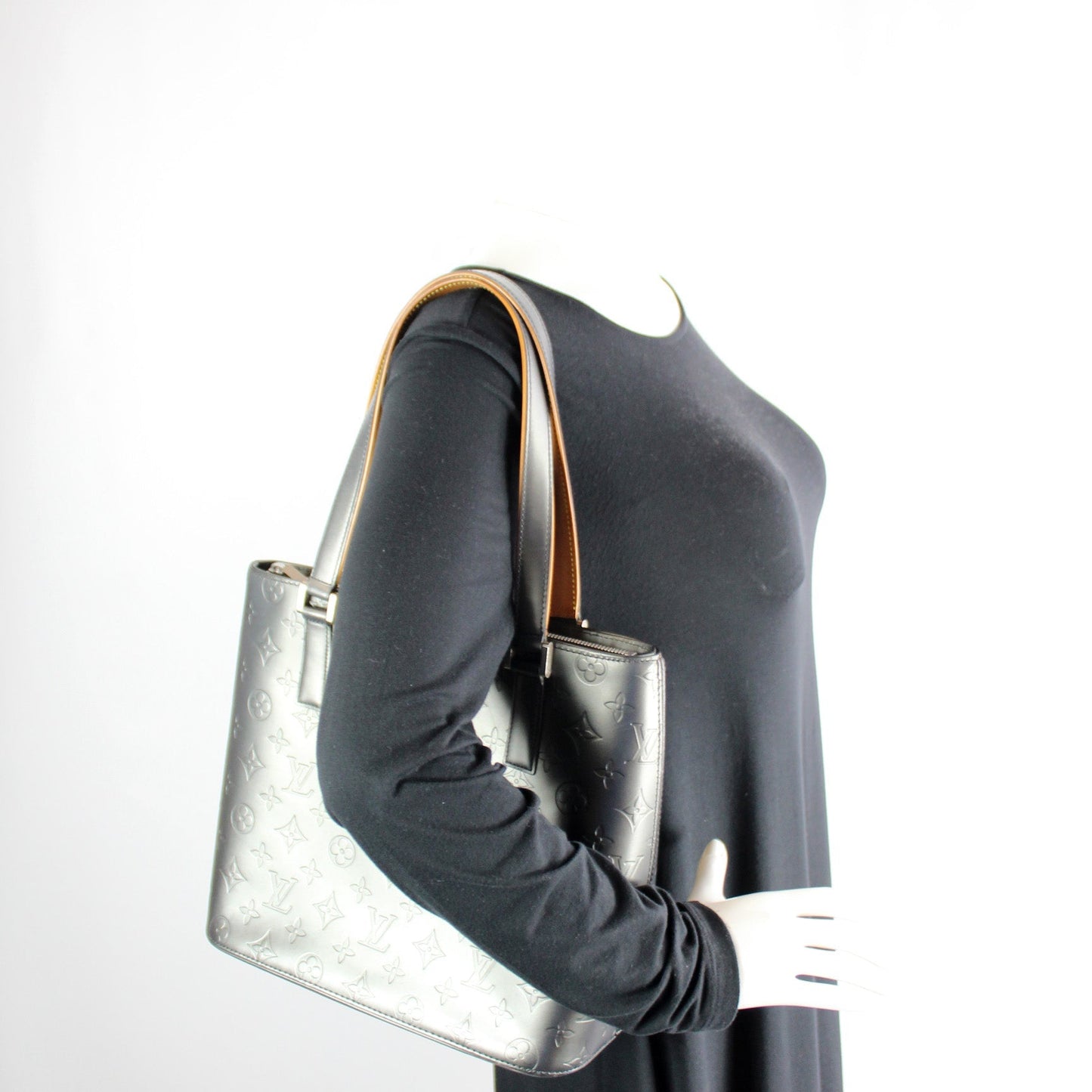 Stockton Monogram Mat Leather