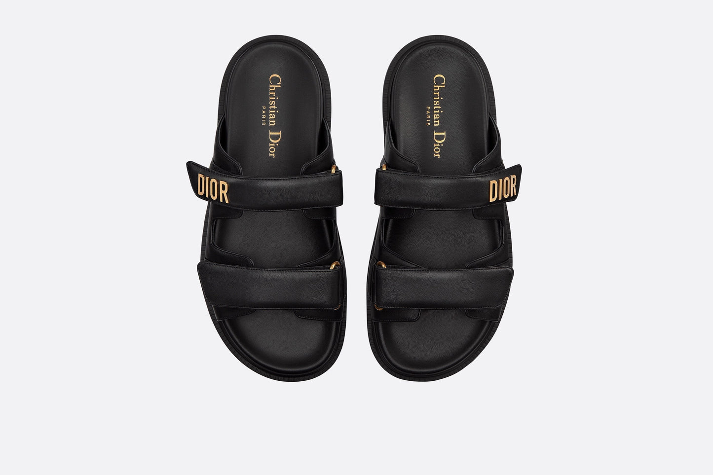 Dioract Slide • Black Lambskin