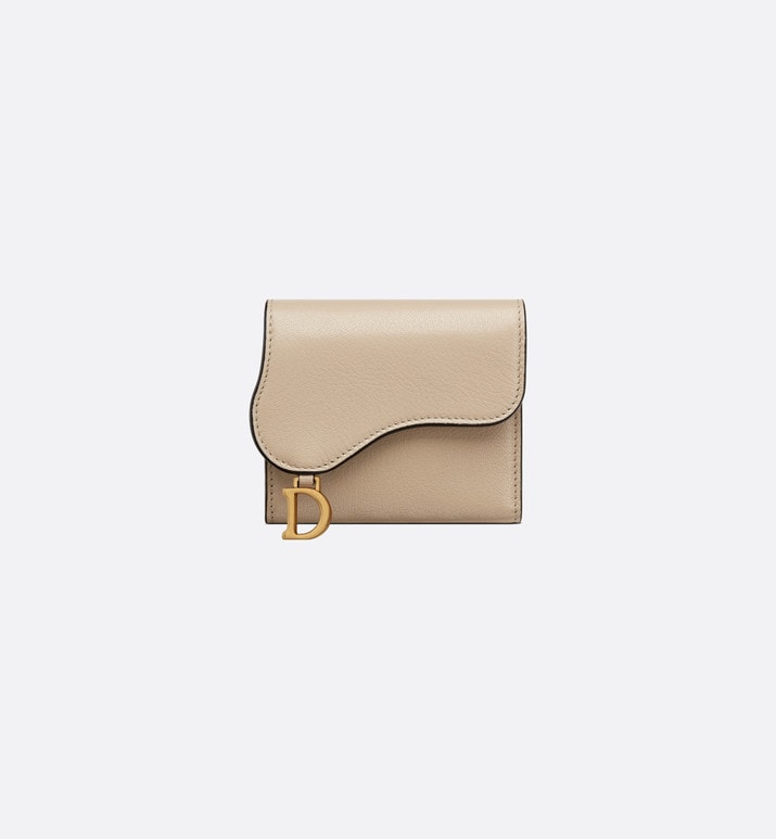 Saddle Lotus Wallet • Sand-Colored Goatskin