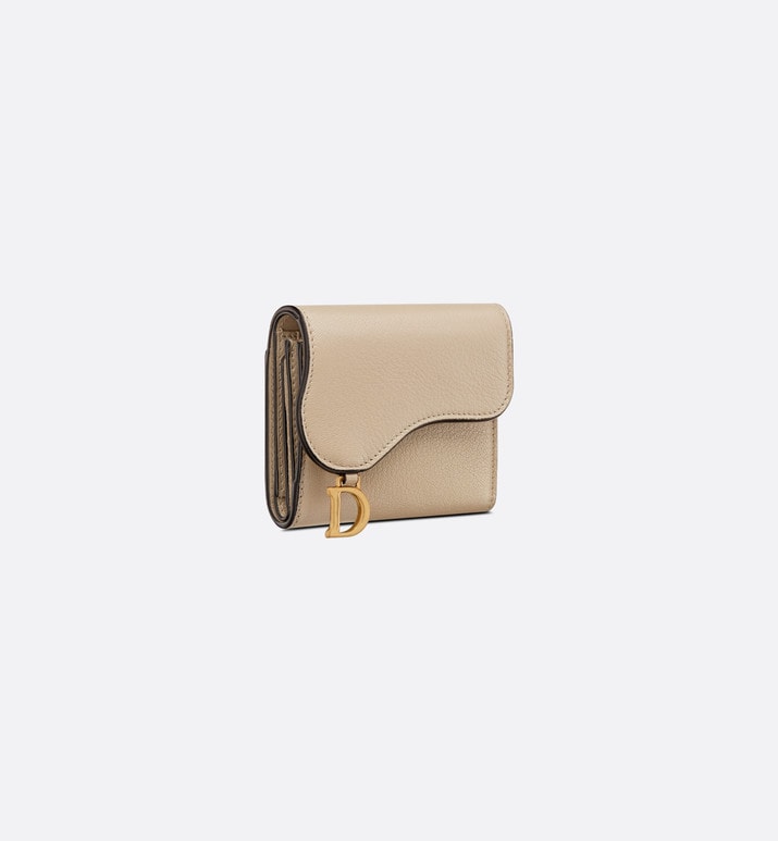 Saddle Lotus Wallet • Sand-Colored Goatskin
