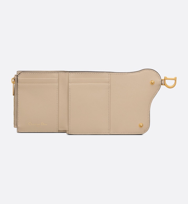 Saddle Lotus Wallet • Sand-Colored Goatskin