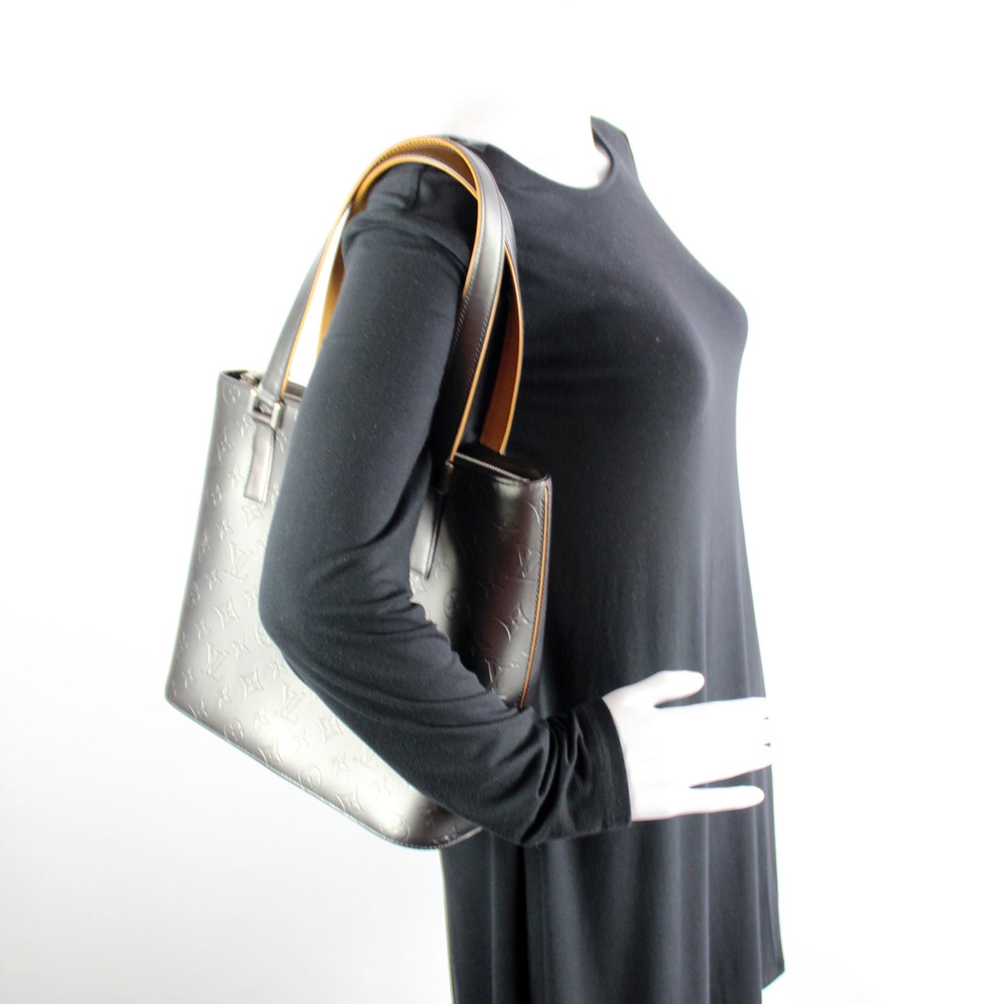 Stockton Monogram Mat Leather