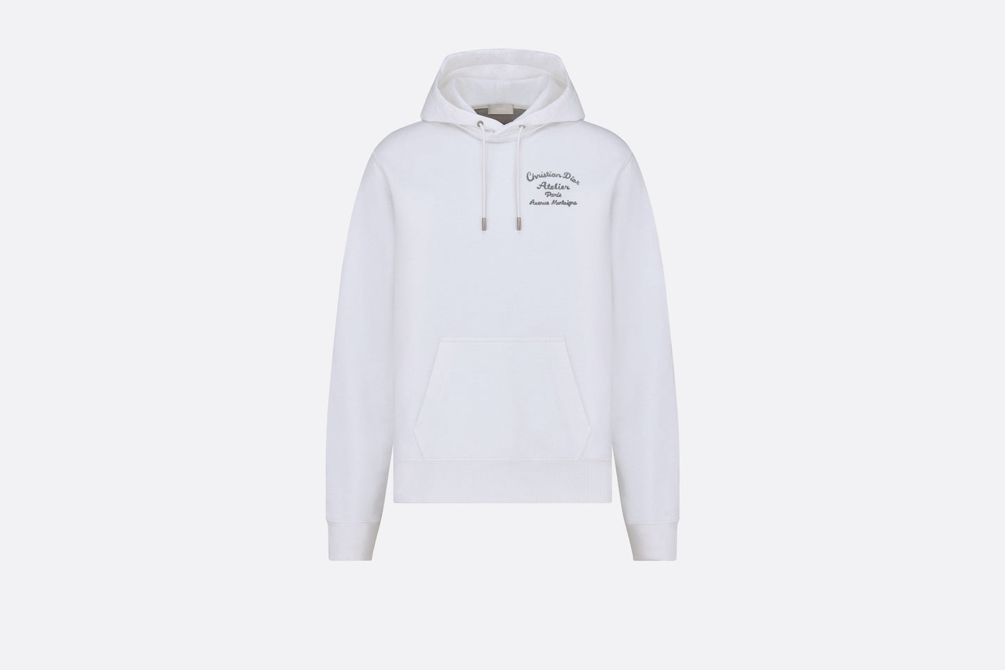 'Christian Dior Atelier' Hooded Sweatshirt • White Organic Cotton Fleece