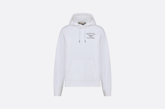'Christian Dior Atelier' Hooded Sweatshirt • White Organic Cotton Fleece