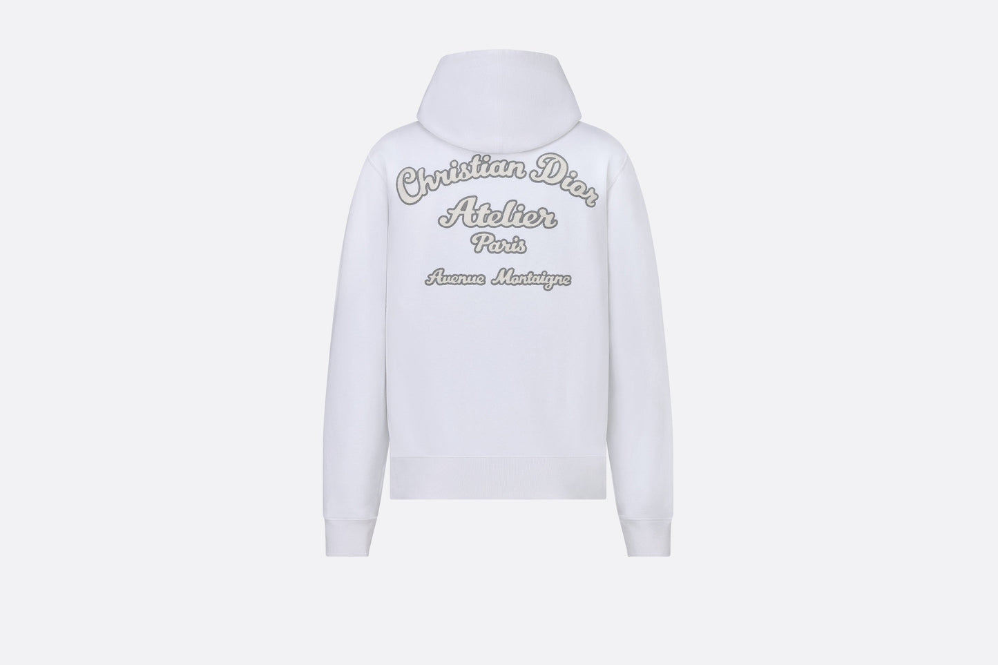 'Christian Dior Atelier' Hooded Sweatshirt • White Organic Cotton Fleece