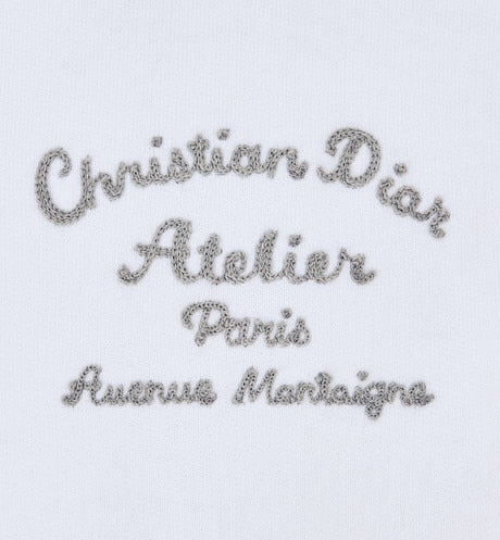'Christian Dior Atelier' Hooded Sweatshirt • White Organic Cotton Fleece