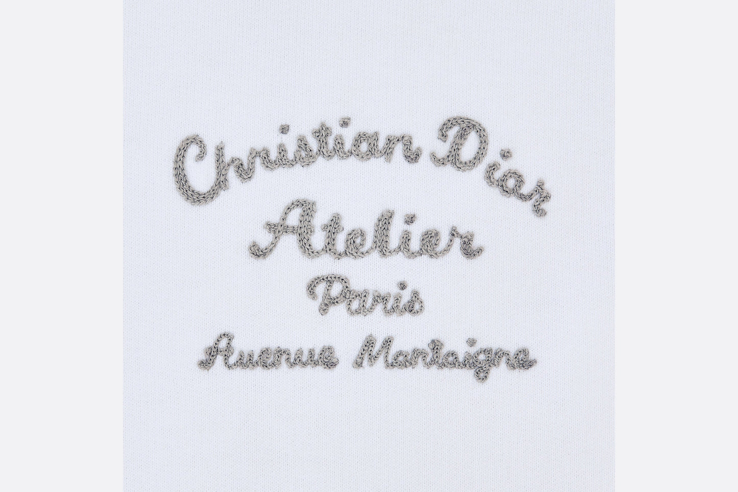 'Christian Dior Atelier' Hooded Sweatshirt • White Organic Cotton Fleece
