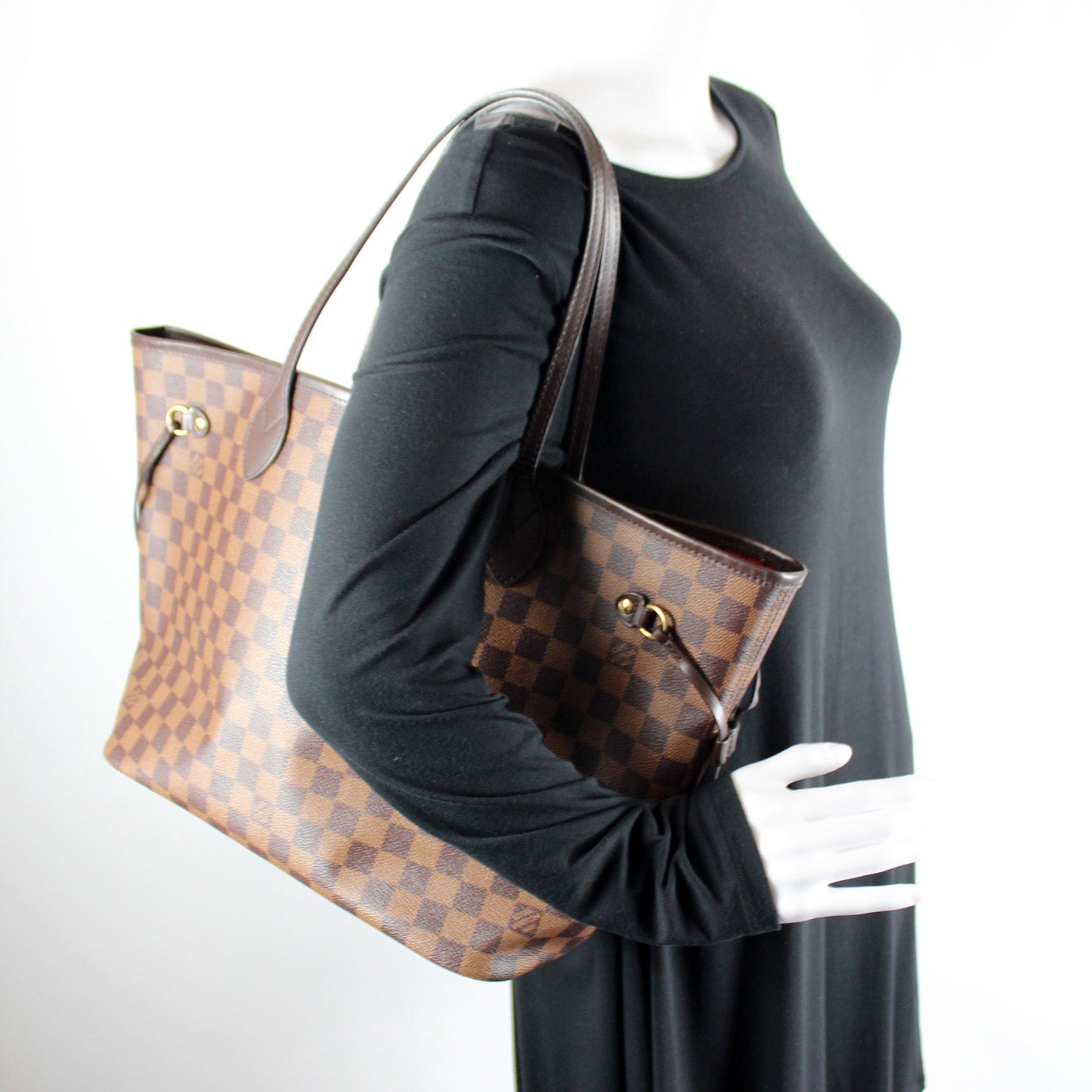 Neverfull With Wallet MM Damier Ebene