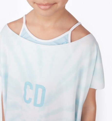 Kid's Dress • Pale Blue Tie-Dye Cotton Jersey