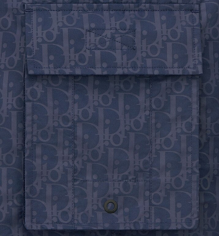 Dior Oblique Swim Shorts • Deep Blue Technical Canvas