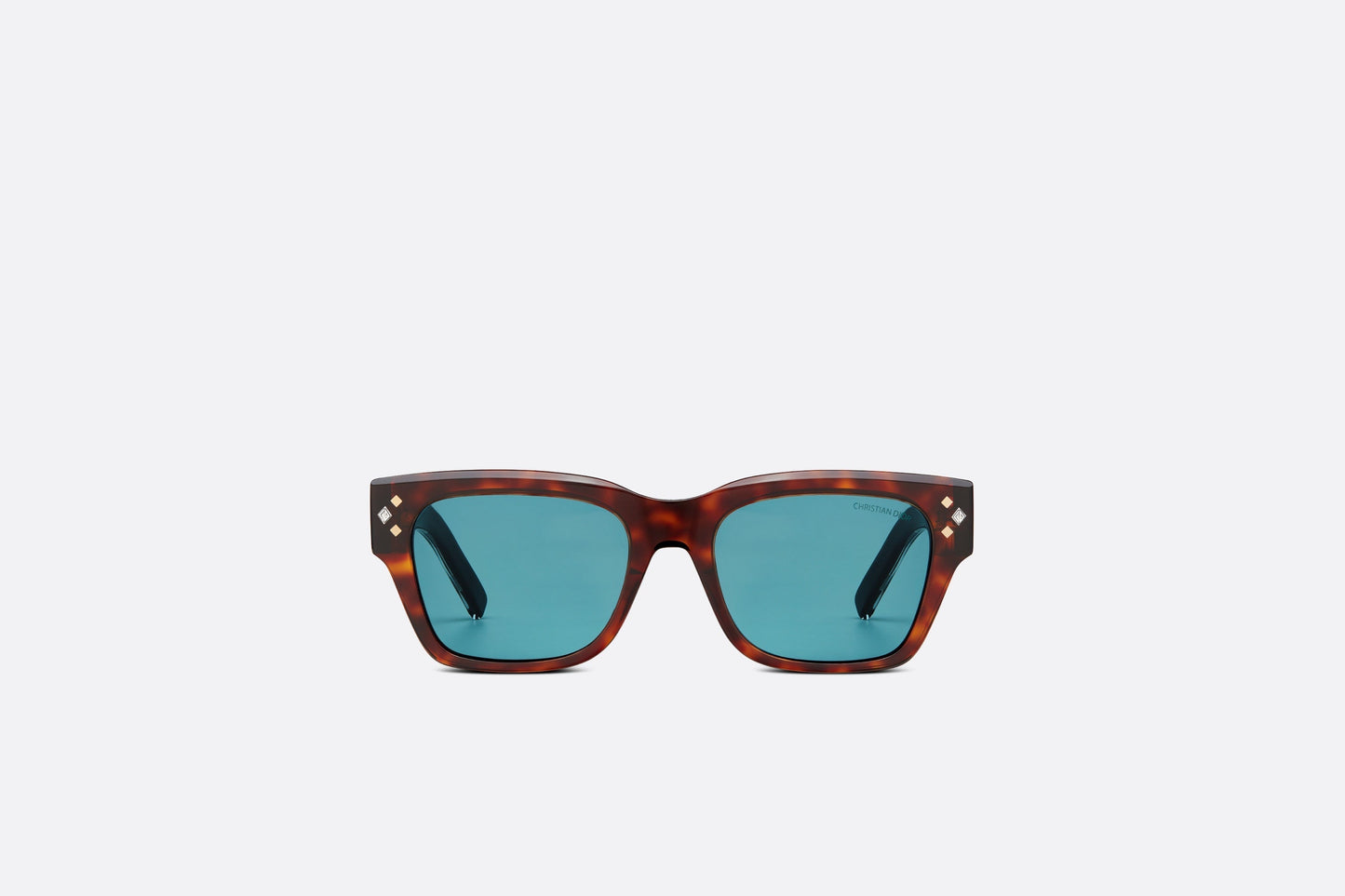 CD Diamond S2I • Brown Tortoiseshell-Effect Rectangular Sunglasses