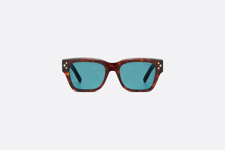 CD Diamond S2I • Brown Tortoiseshell-Effect Rectangular Sunglasses