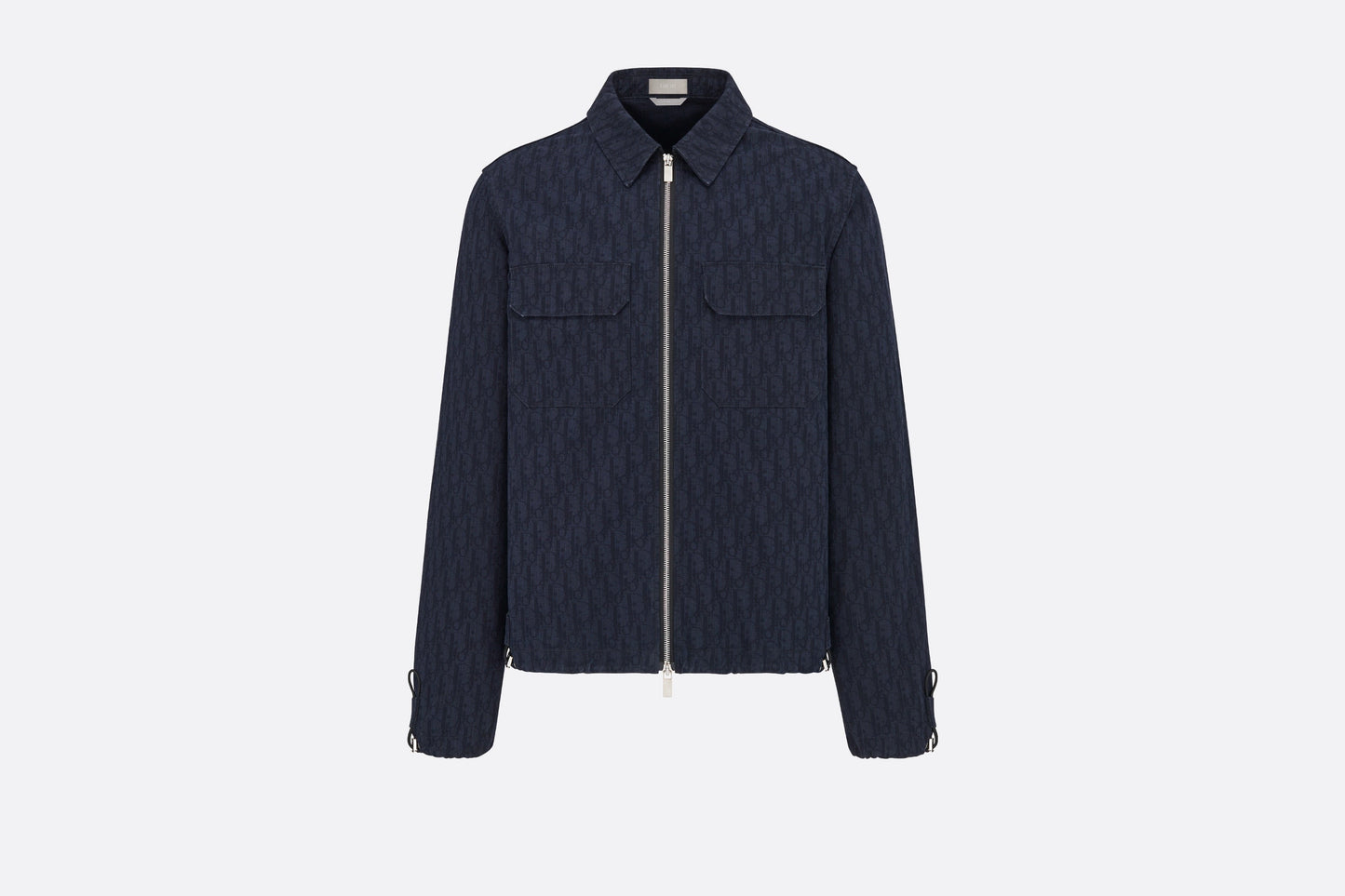 Zipped Blouson • Navy Blue and Black Dior Oblique Kasuri Cotton Denim