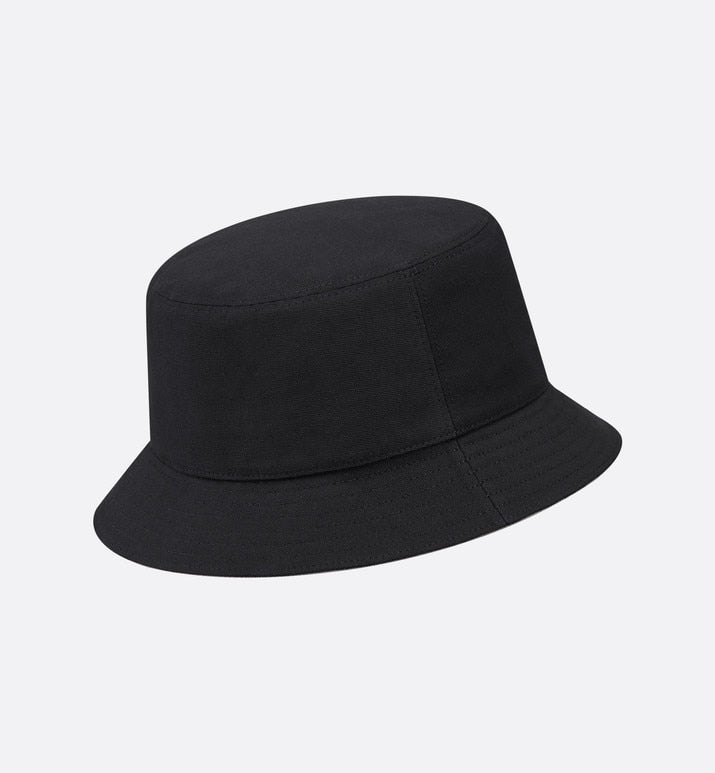 'Christian Dior Atelier' Bucket Hat • Black Cotton Canvas