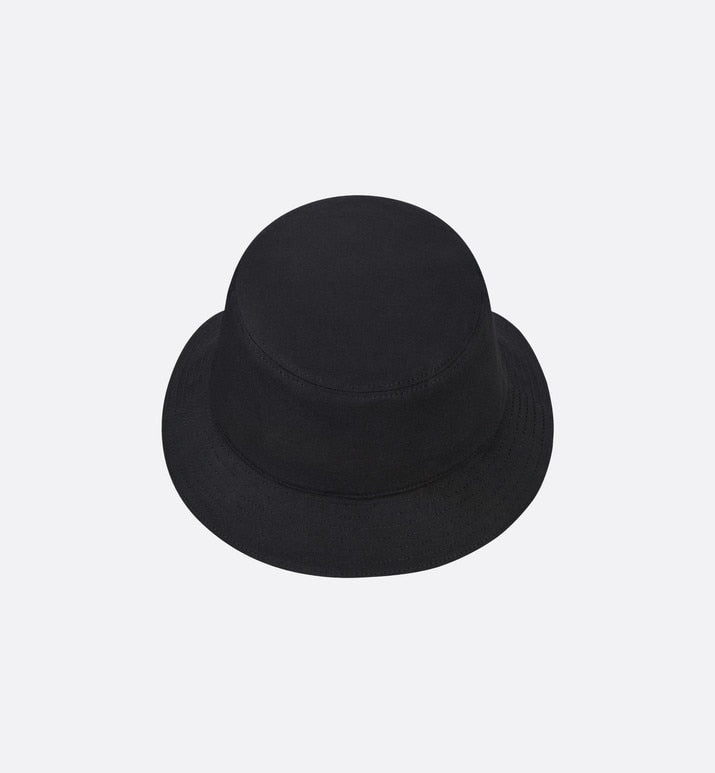 'Christian Dior Atelier' Bucket Hat • Black Cotton Canvas
