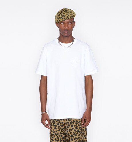 CD Étoile Embroidered Relaxed-Fit T-Shirt • White Cotton Jersey