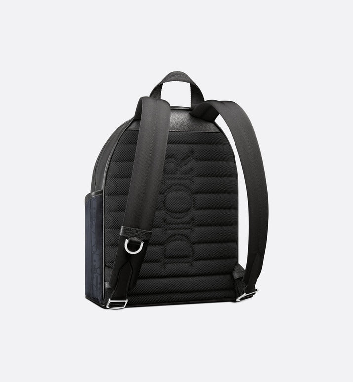 Kid's Dior Explorer Backpack • Black Dior Oblique Mirage Technical Fabric and Grained Calfskin