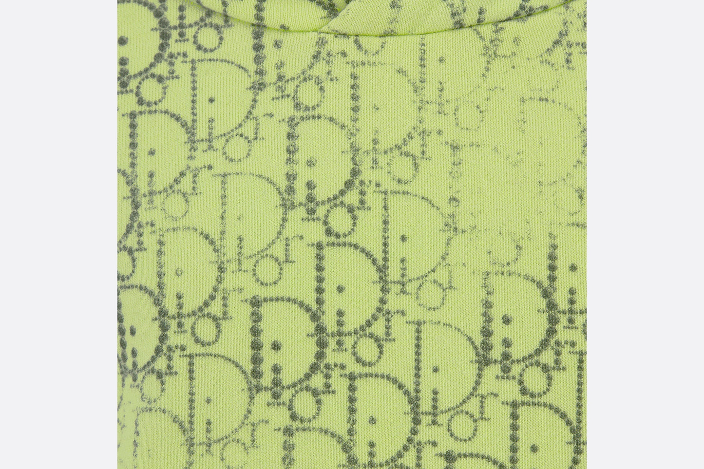 Kid's Hooded Sweatshirt • Anise Green Cotton Fleece with Gray Dior Oblique Pearl Motif