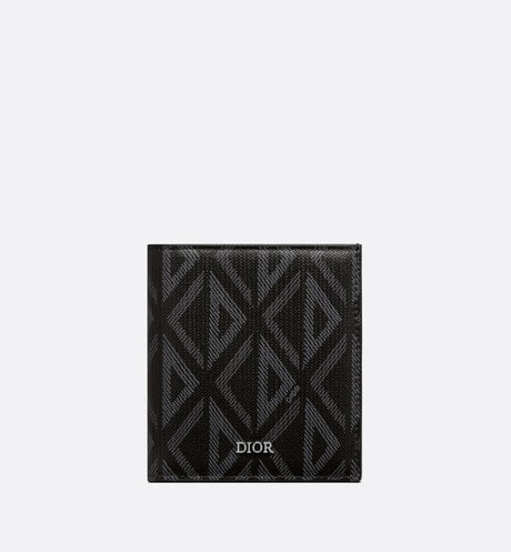Vertical Wallet • Black CD Diamond Canvas
