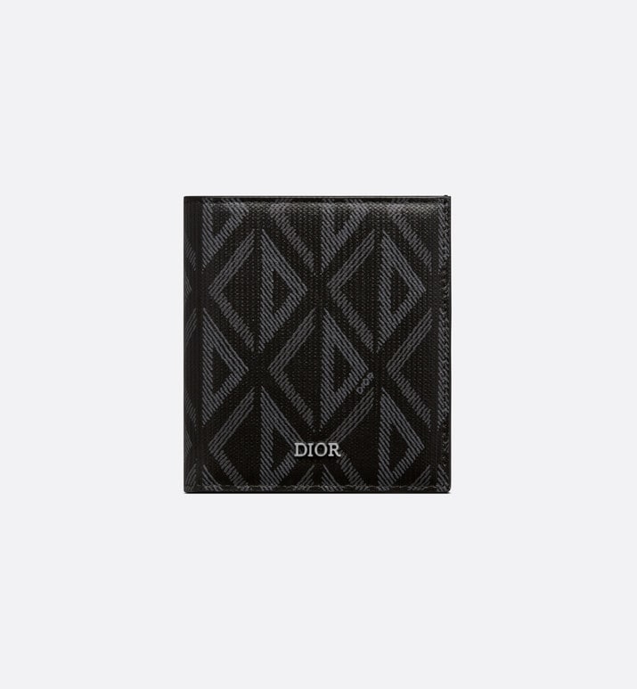 Vertical Wallet • Black CD Diamond Canvas
