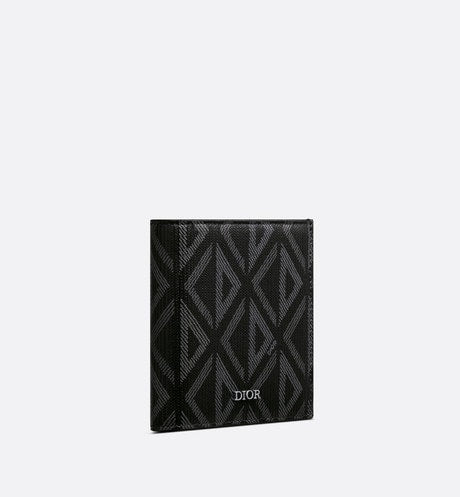 Vertical Wallet • Black CD Diamond Canvas