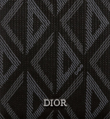 Vertical Wallet • Black CD Diamond Canvas