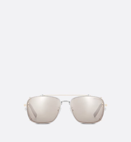 CD Diamond S4U • Gray and Beige Mirrored Square Sunglasses