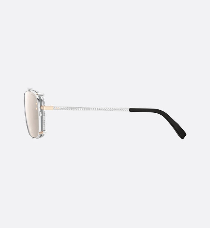 CD Diamond S4U • Gray and Beige Mirrored Square Sunglasses