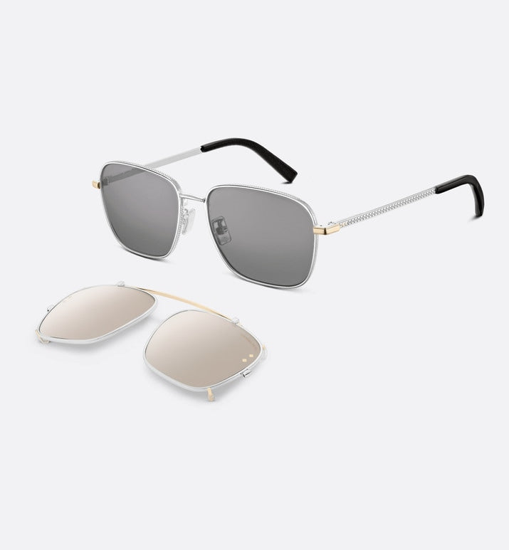 CD Diamond S4U • Gray and Beige Mirrored Square Sunglasses