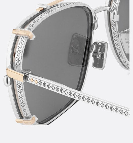 CD Diamond S4U • Gray and Beige Mirrored Square Sunglasses