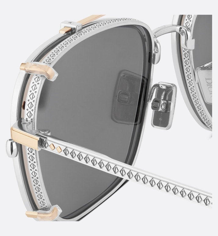 CD Diamond S4U • Gray and Beige Mirrored Square Sunglasses