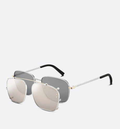 CD Diamond S4U • Gray and Beige Mirrored Square Sunglasses